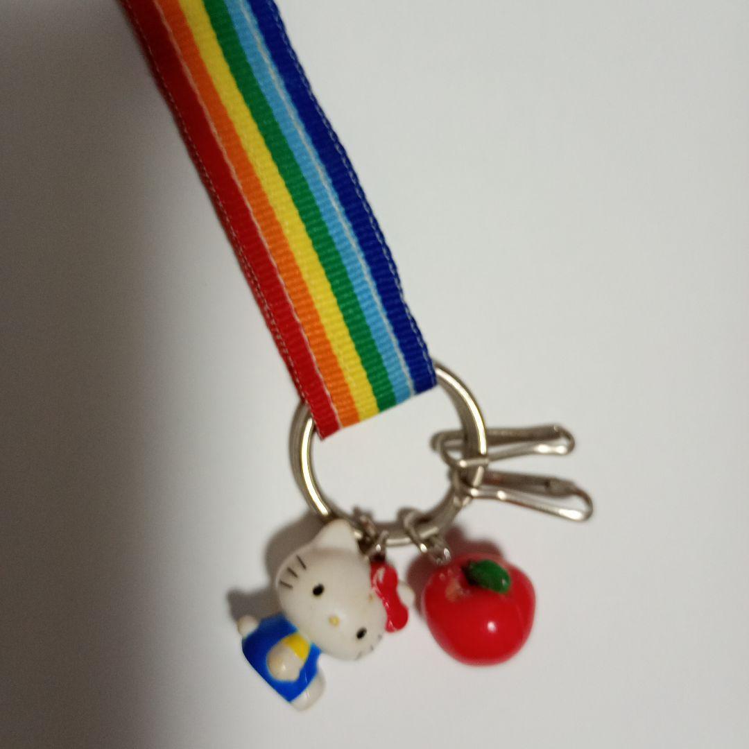 激レアハローキティ レインボーキーホルダー　平成レトロ