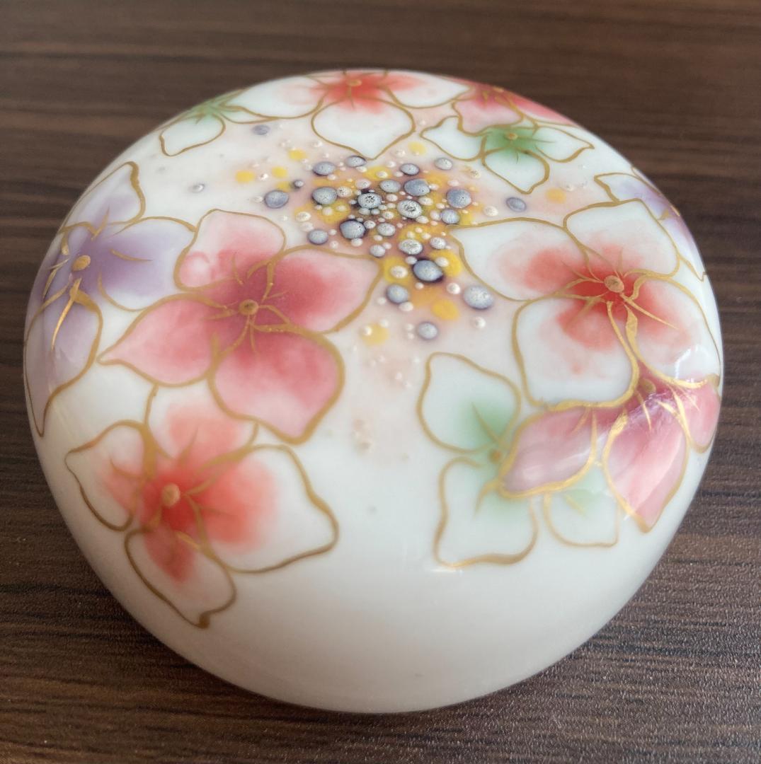 京焼　陶あん　ペーパーウエイト　文鎮　花