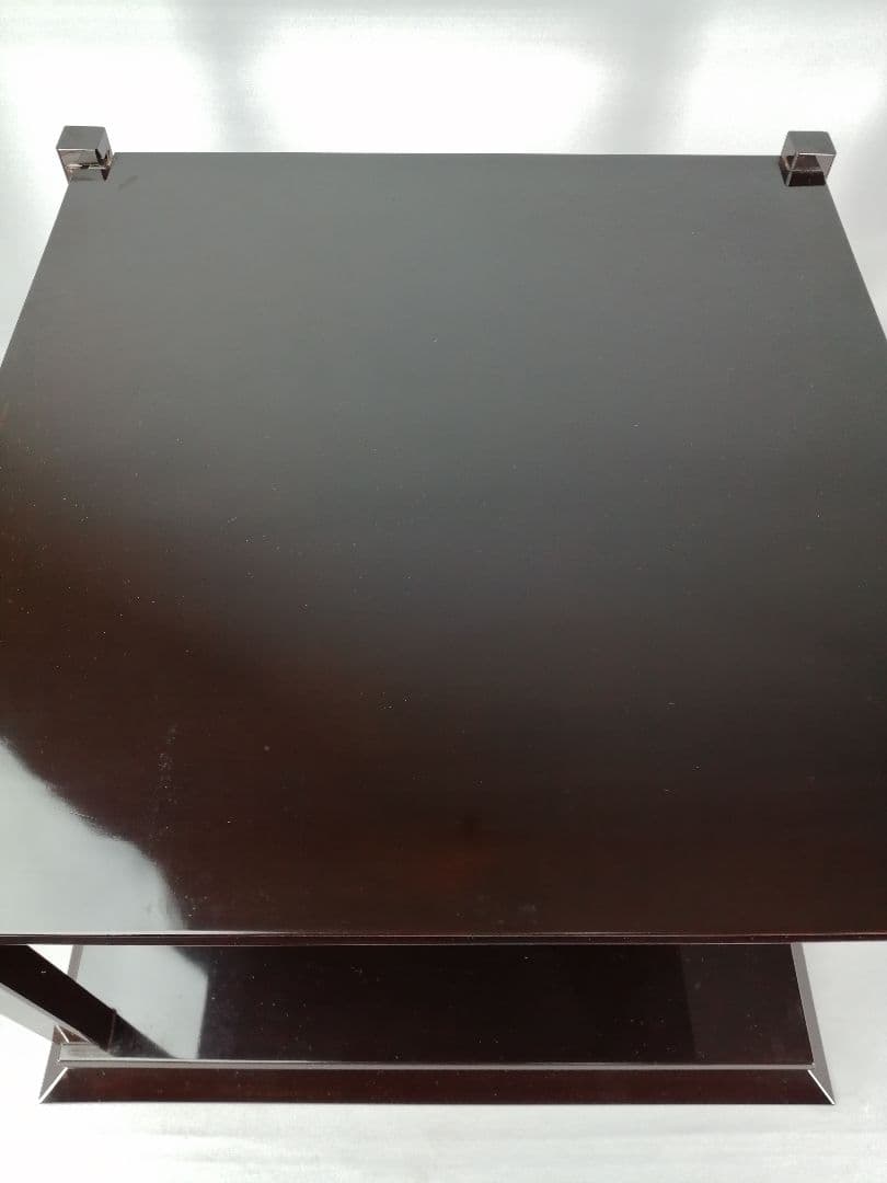 【茶道具】塗師長完作　直斎好み矢筈棚　武者小路千家　官休庵　茶棚　棚542