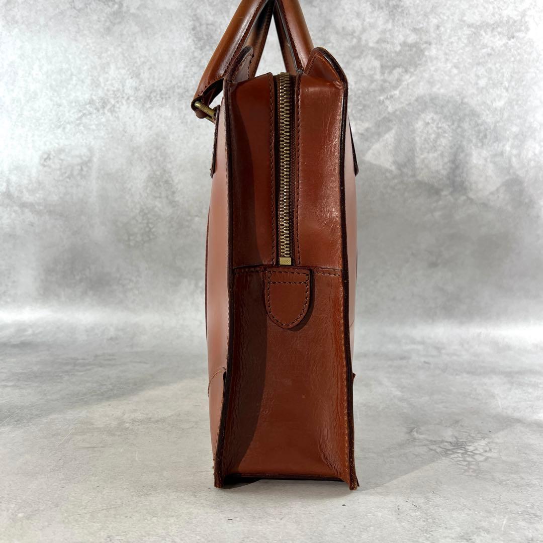 入手困難✨ ガンゾ ビジネスバッグ ブライドルレザー A4資料 ブラウン