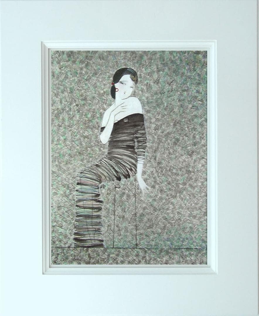 油絵 菅家令子 絵 絵画 インテリア F6-92023 人物 女性像