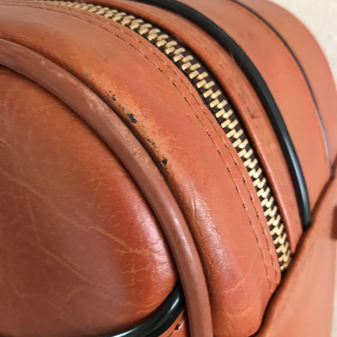 アンティーク、レトロ、旅行鞄、キャメル　中型　トランク