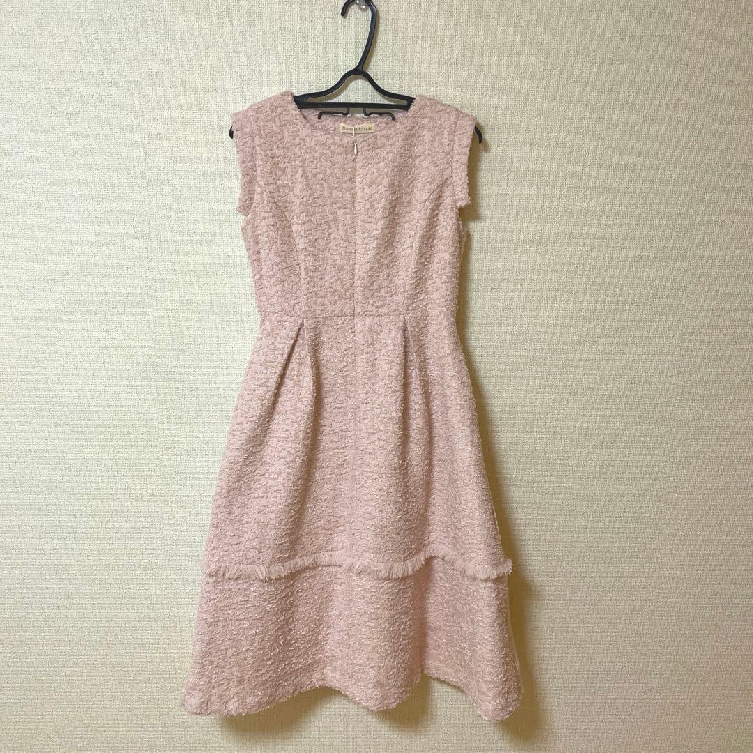 スペシャリテ　フリンジ　ツィード　ワンピース、婚活ワンピース