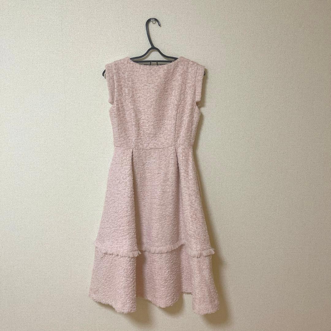 スペシャリテ　フリンジ　ツィード　ワンピース、婚活ワンピース