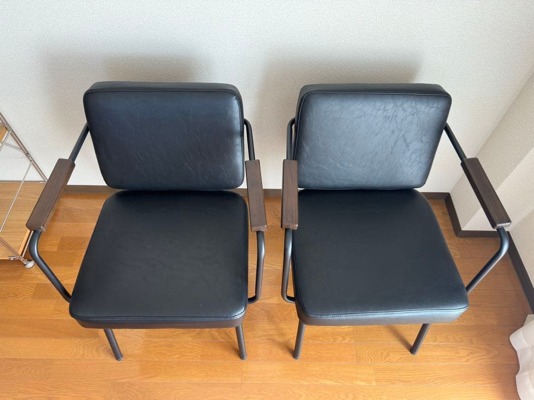 Lowya [2脚セット] 1人掛けソファ ダイニングソファ ヴィンテージ調