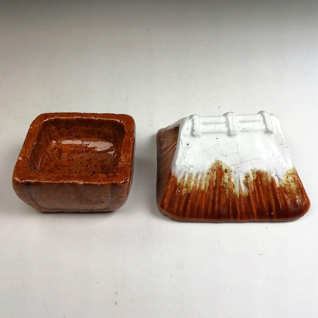 Ｔ９０２　香合　『くず屋　香合』『佐々木昭楽 造』　共箱　茶道具