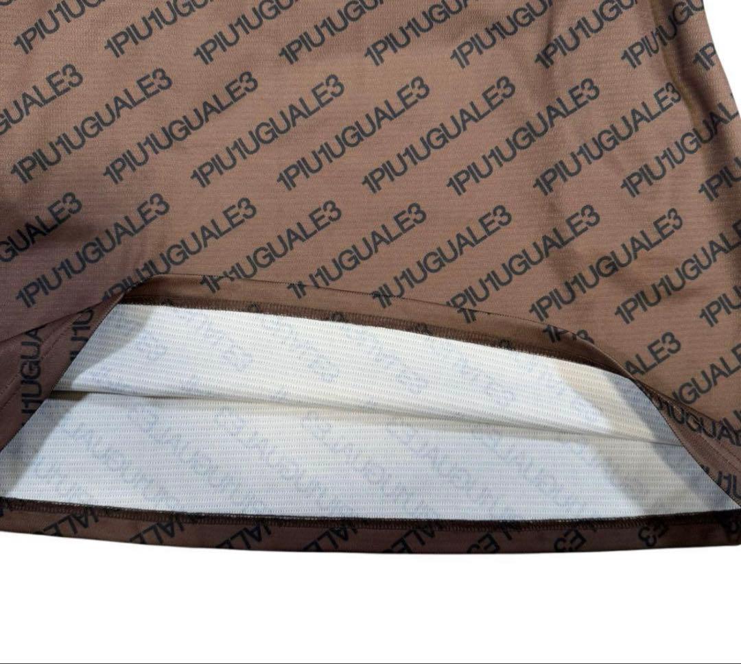 ウノピュウ1piu1uguale3GOLF総柄ロゴワンピース/ブラウン2