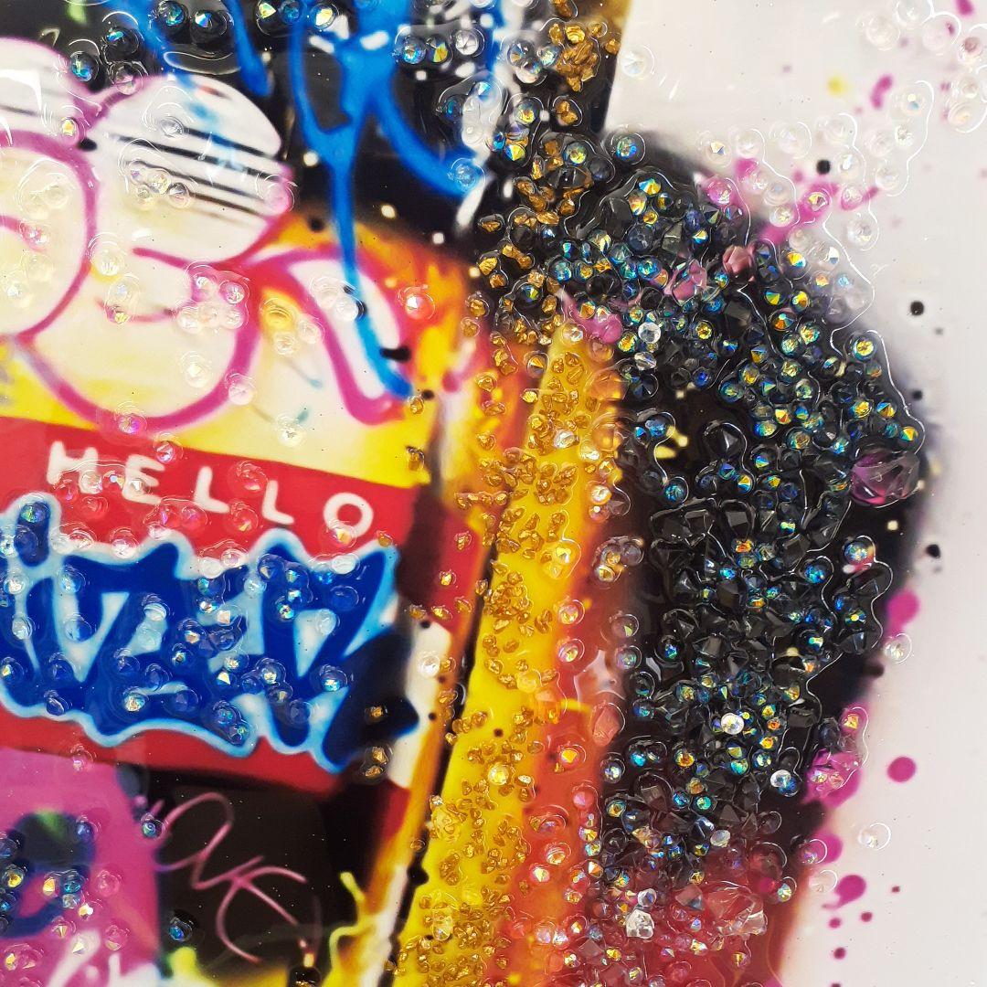 輸入雑貨　天然水晶石　『CHANEL』　宝石アート