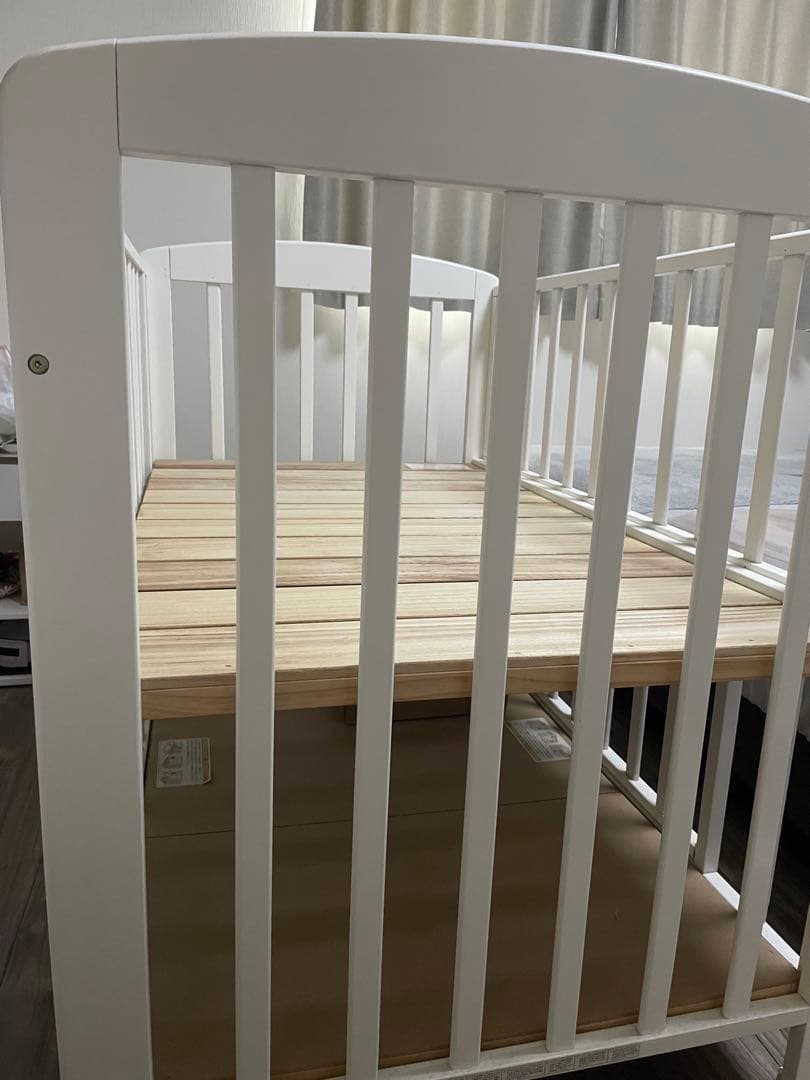 KATOJI ベビーベッド ホワイト 70×120サイズ