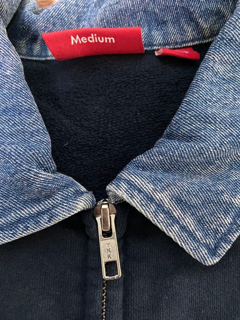 トップス Supreme Denim Collar Half Zip Sweatshirt
