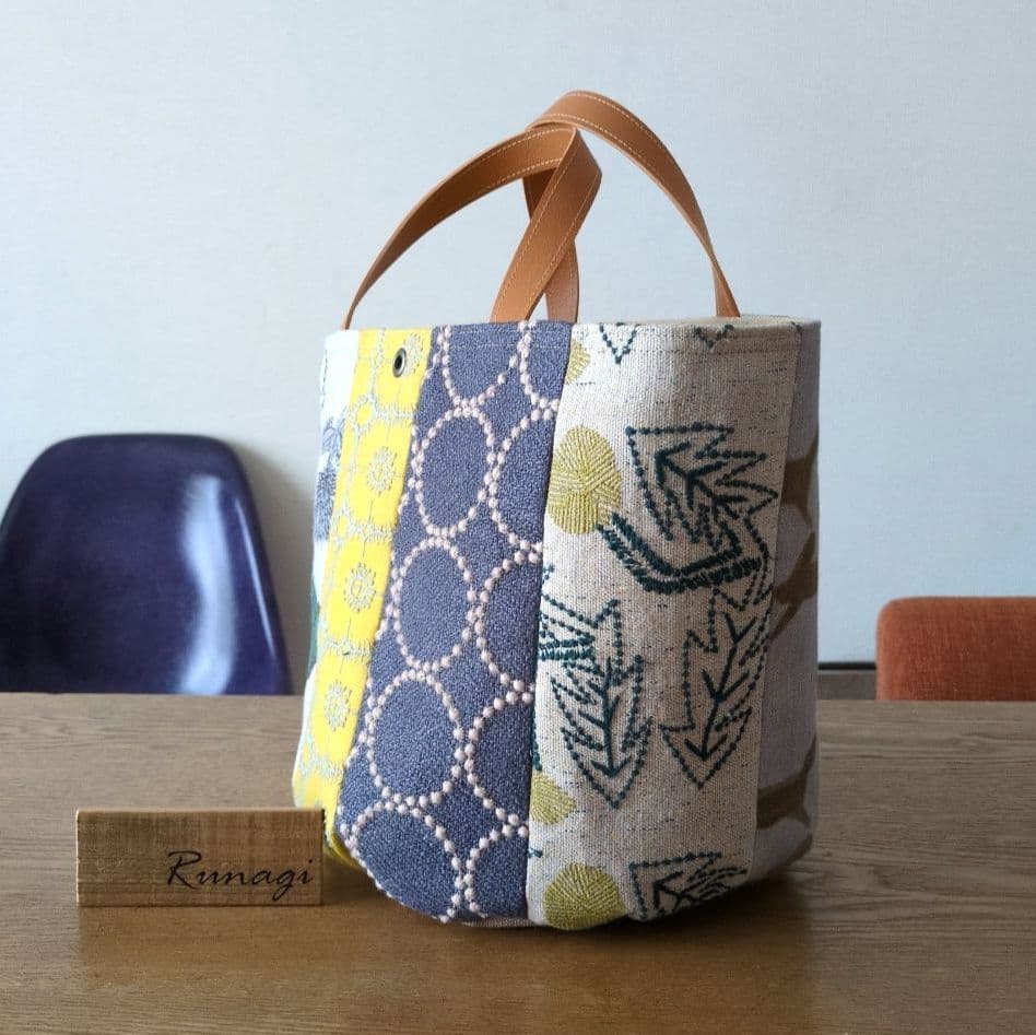 【1537】パッチワーク バケツバッグ＊ミナペルホネン