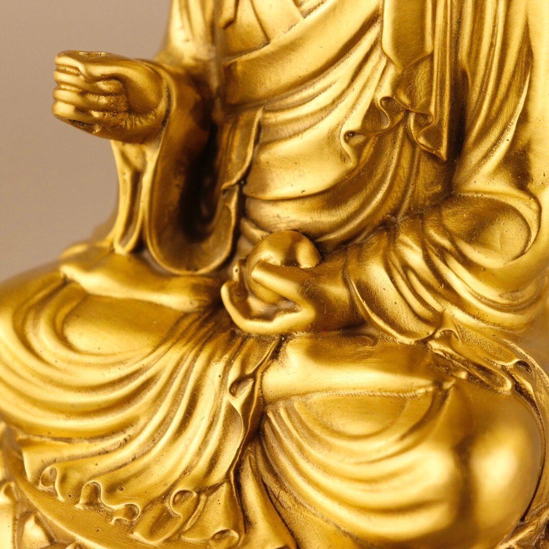 蓮華地蔵王仏像 菩薩 観音 銅製 仏像 彫刻 開運 風水 置物