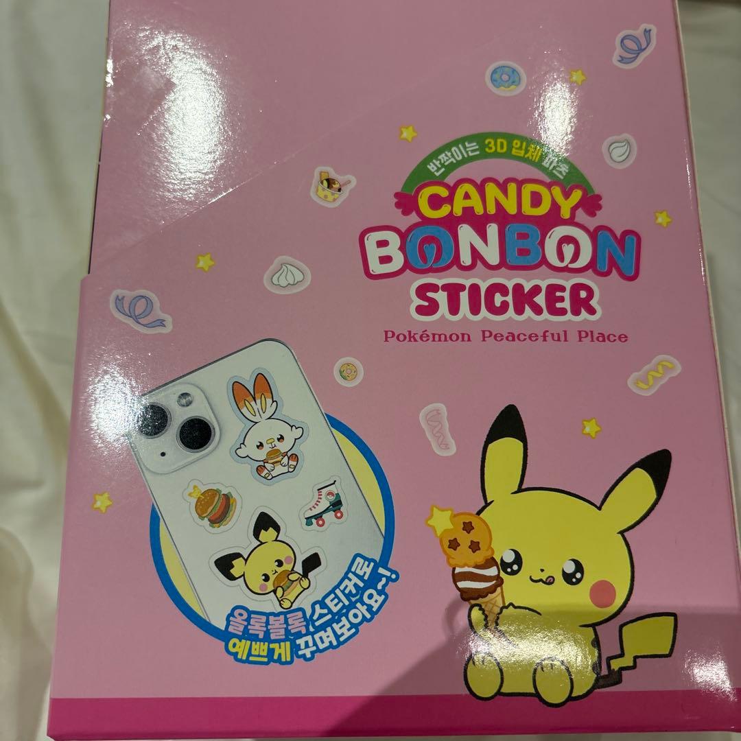 【韓国限定】ポケモン キャンディ ボンボン ステッカー 1箱12枚入