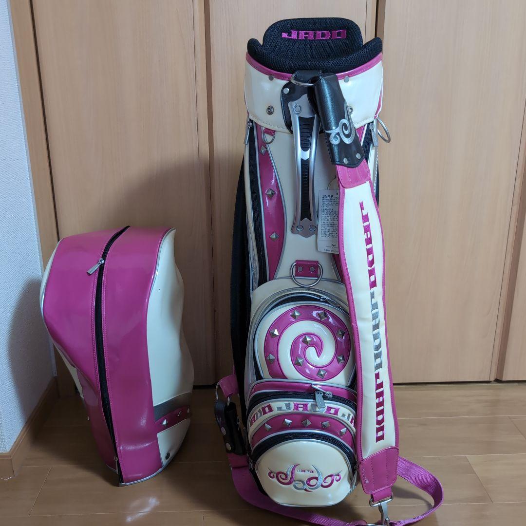 ホワイト/ピンク キャディバッグ