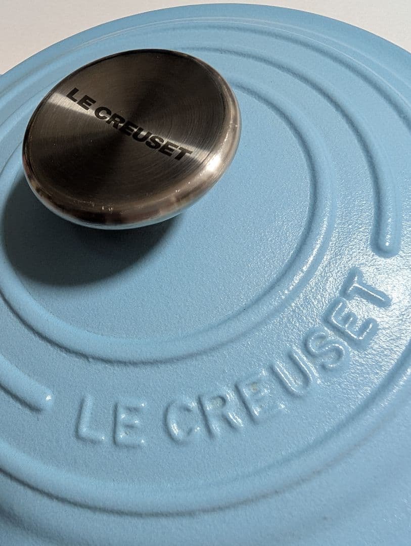 ★極美品★ル・クルーゼ ココットロンド　鍋 シュガーブルー 18cm