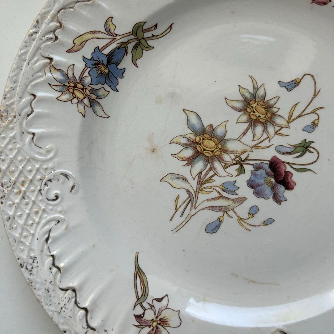 サルグミンヌ　リギ　デザートプレート　フランスアンティーク　アンティークプレート