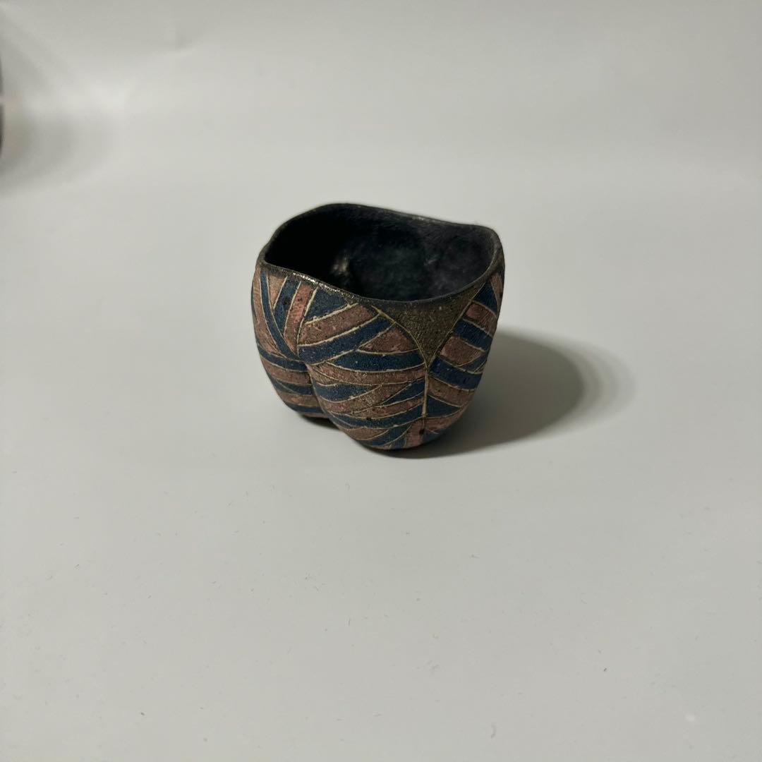 竹内真吾　炭化象嵌 茶杯