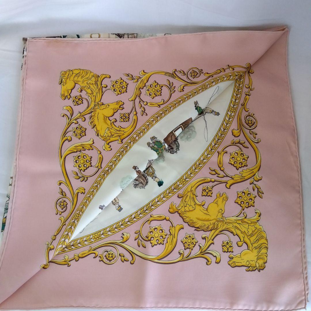 HERMES　カレ90 ロンシャンの散歩　シルク　スカーフ　送料無料