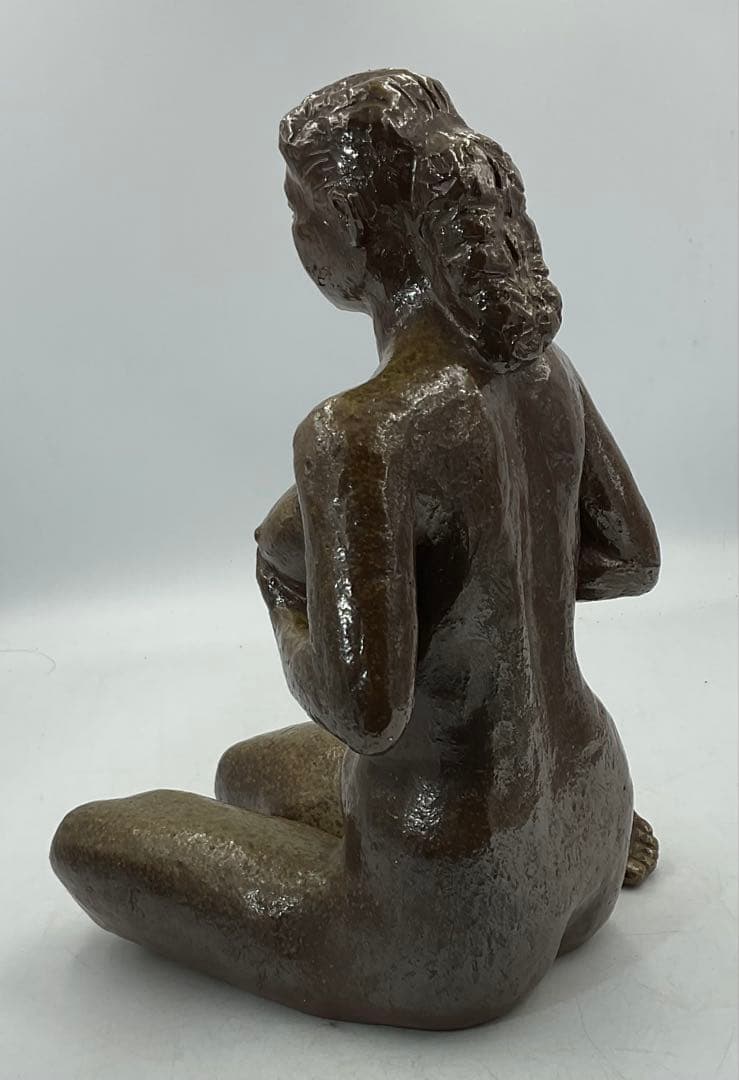 【104】★昭和初期の名工　陶彫作家　岡本錦朋先生　備前焼裸婦像★