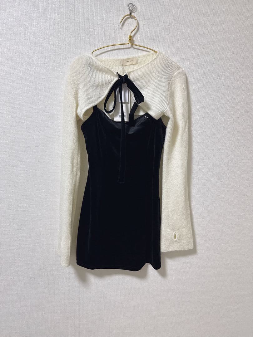 andmary♡Anita ribbon mini dress