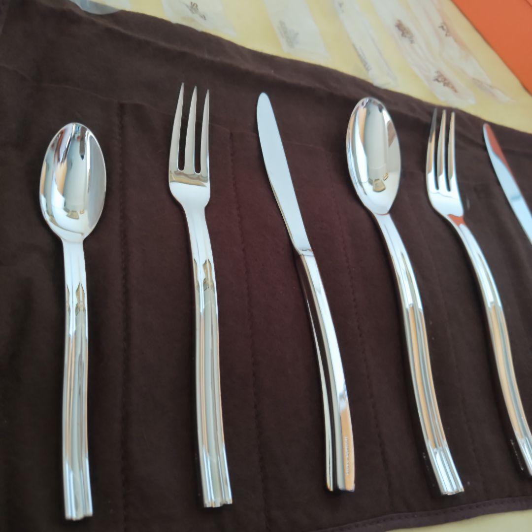 【未使用・箱入り】エルメス　オンド Onde 波　カトラリーセット　全６本