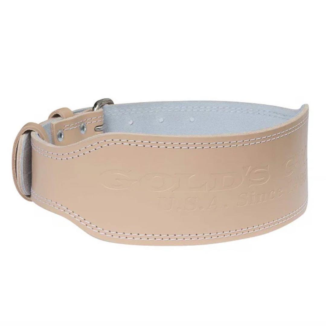 ゴールドジム EXレザーベルト レディース Sサイズ ナチュラルカラー