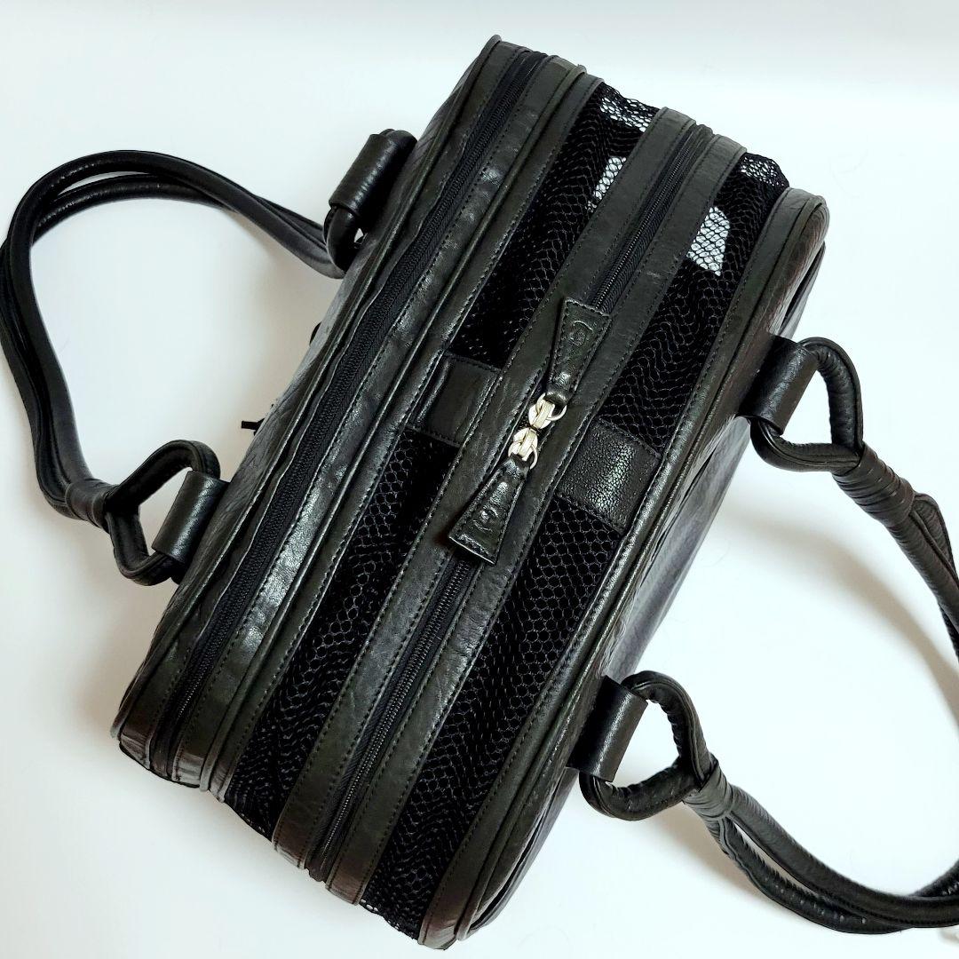 【Lucy's Luxuries】レザーキャリーバッグ ブラック ユニセックス