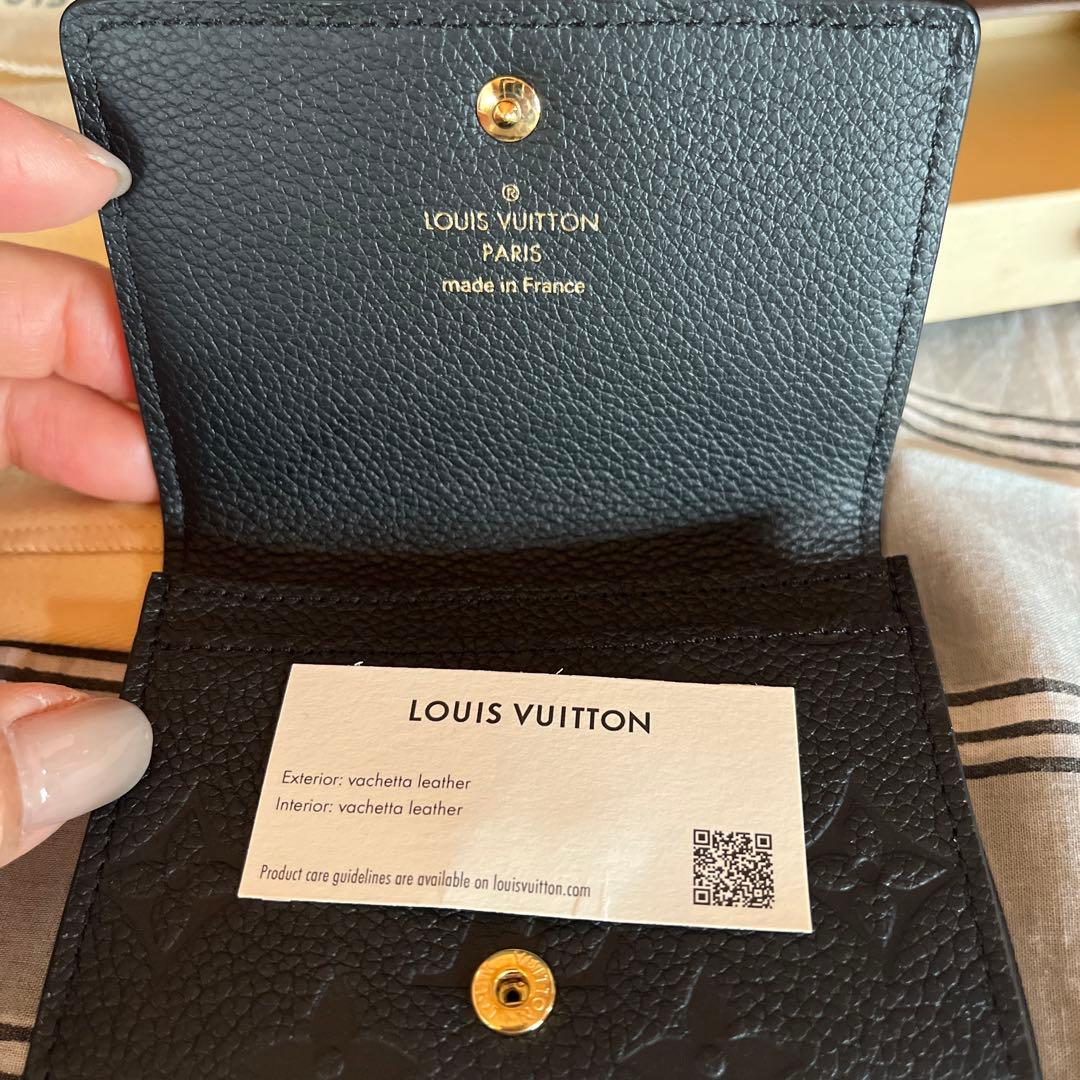 りょこLOUIS VUITTON ブラックレザー 名刺入れ