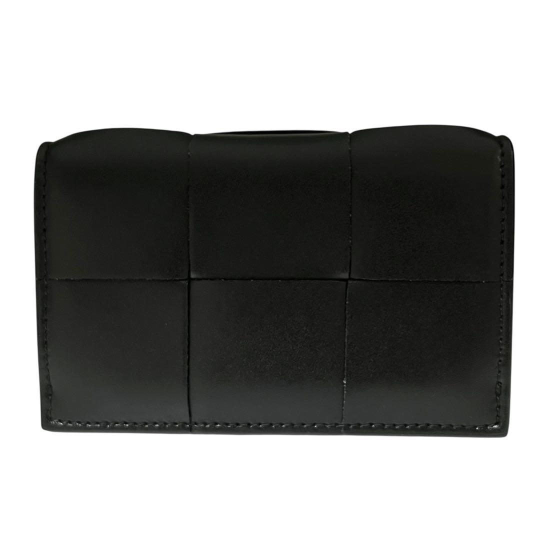 未使用級✨ボッテガヴェネタ 名刺入れ カードケース カセット レザー ブラック