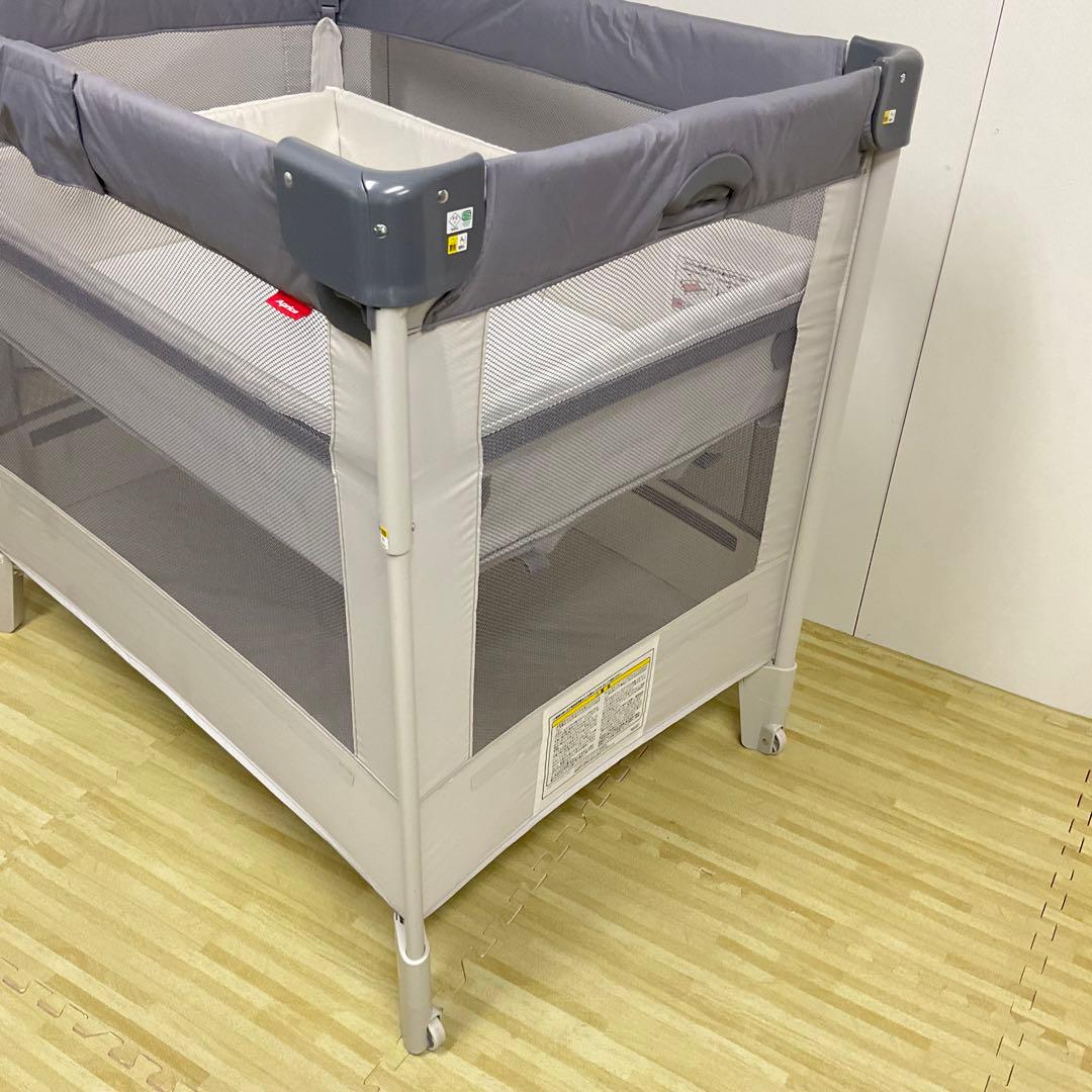 綺麗！アップリカ ベビーベッド ココネルエアー AB グレーベアー