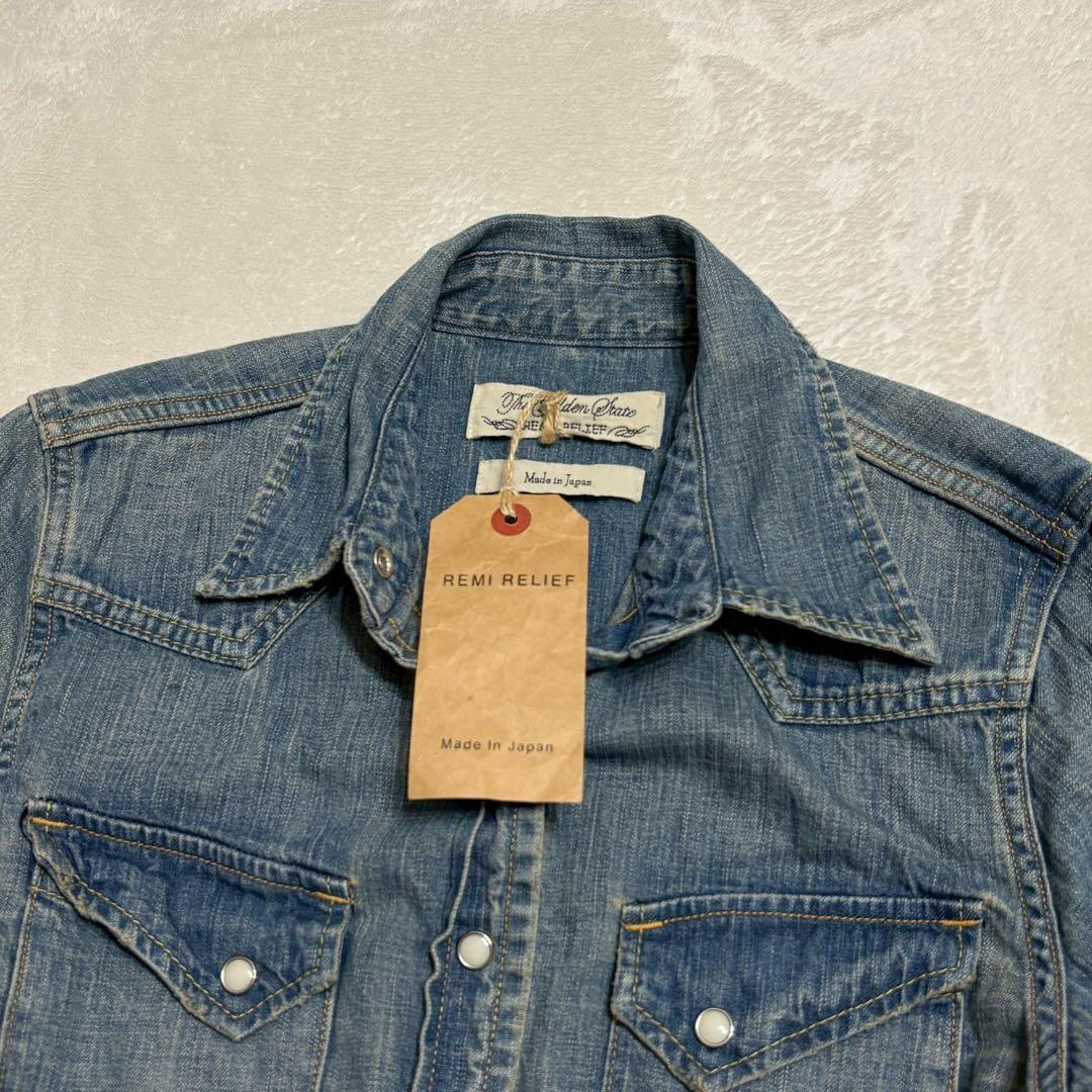 【新品未使用】REMI RELIEF ウエスタンデニムシャツ アパルトモン別注