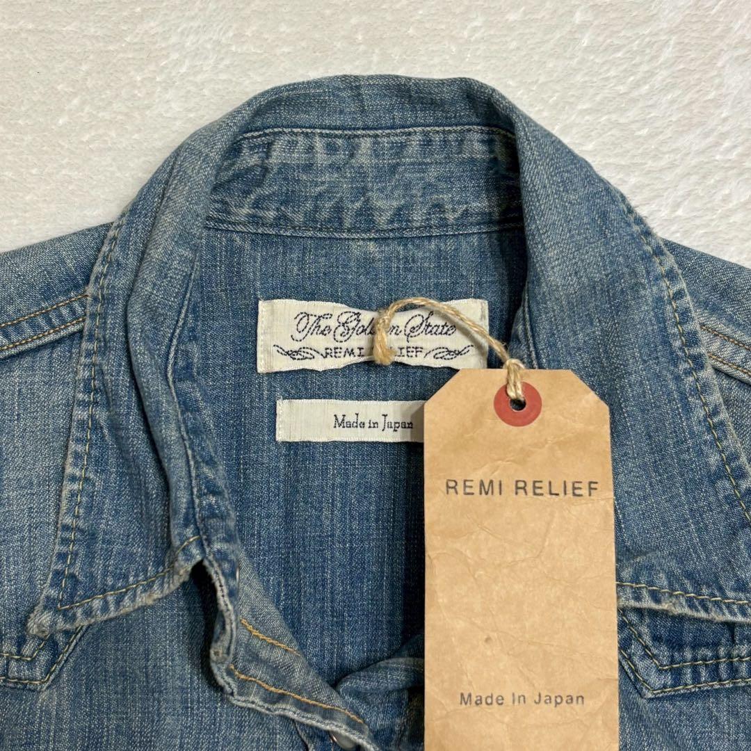 【新品未使用】REMI RELIEF ウエスタンデニムシャツ アパルトモン別注