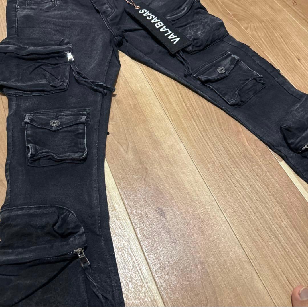 【新品未使用】valabasas マルチポケットカーゴデニム29