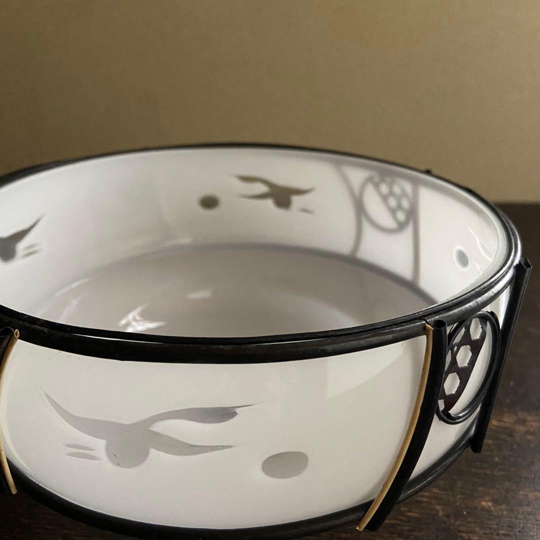 大正　電笠　美品　ガラスシェード　切子