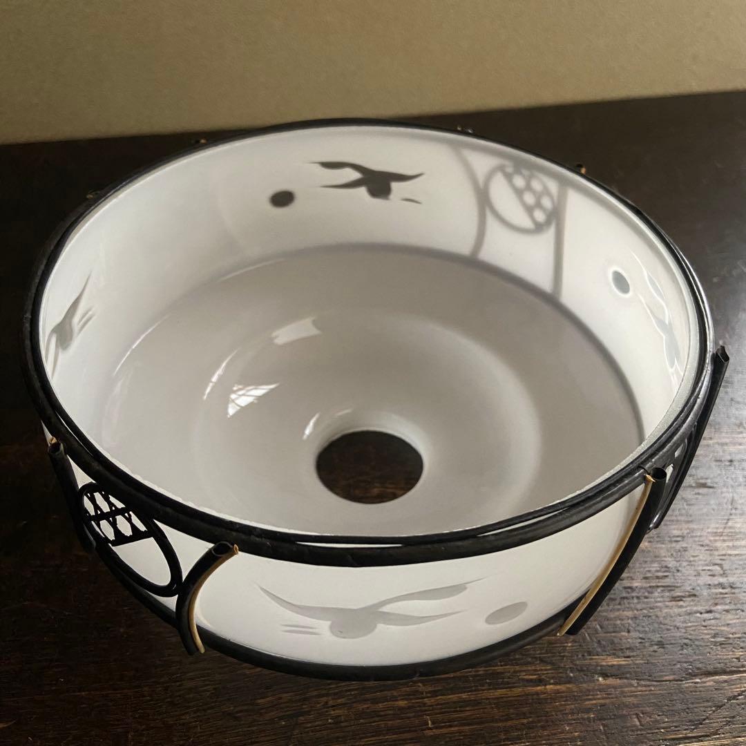 大正　電笠　美品　ガラスシェード　切子