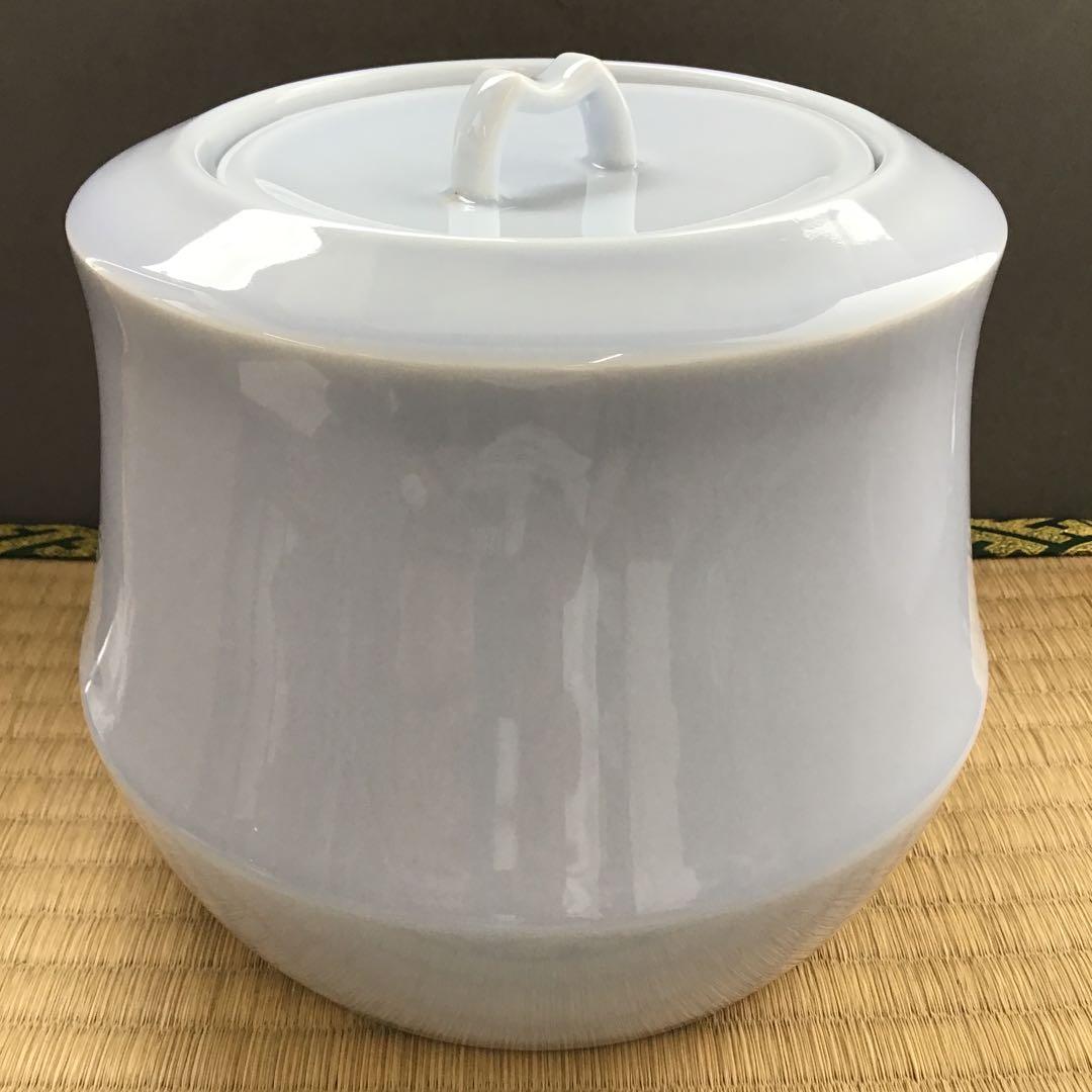 茶道具　天晴釉水指　素山窯　長江惣吉(曜変天目で有名作家)栞　共箱　S178MS