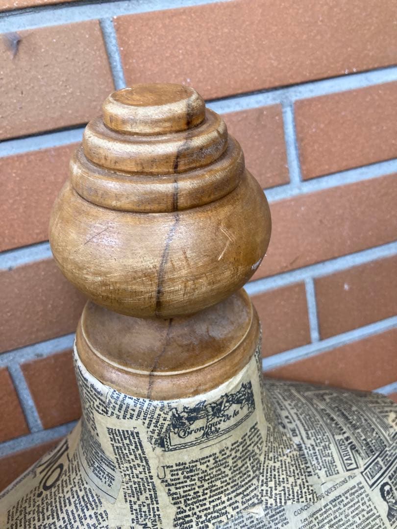 D 訳あり　マネキン　トルソー　アンティーク調　ヴィンテージ　みつ脚　木製