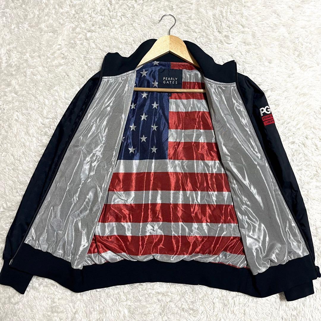 ✨未使用級✨パーリーゲイツ ナイロンジャケット 防水 アメリカ星条旗 Mサイズ