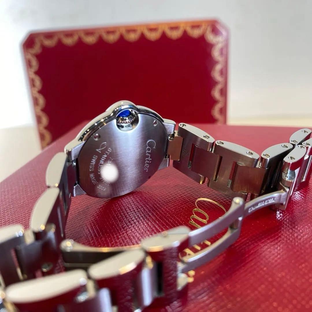 【未使用に近い】カルティエ バロンブルー　28 クオーツ　レディース時計