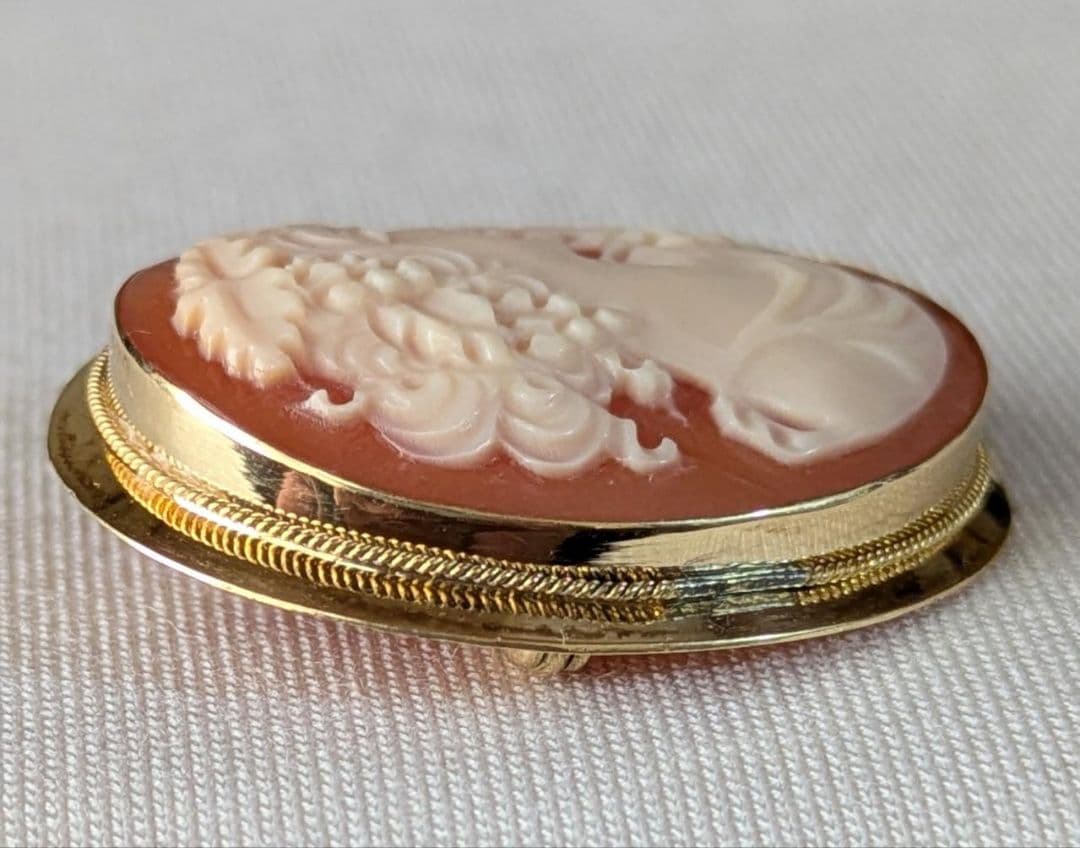 Donadio シェルカメオ ブローチ ペンダントトップ アンティーク
