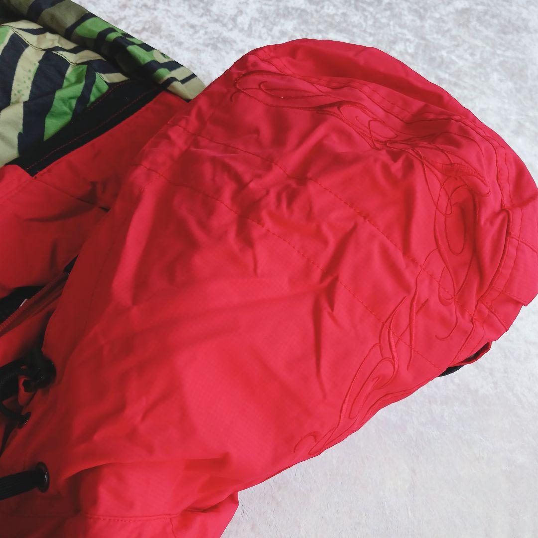 Gush スノーボード用ジャケット 赤緑