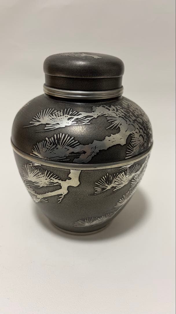 錫器 茶壷 茶器 高さ17.5㎝ 幅14㎝