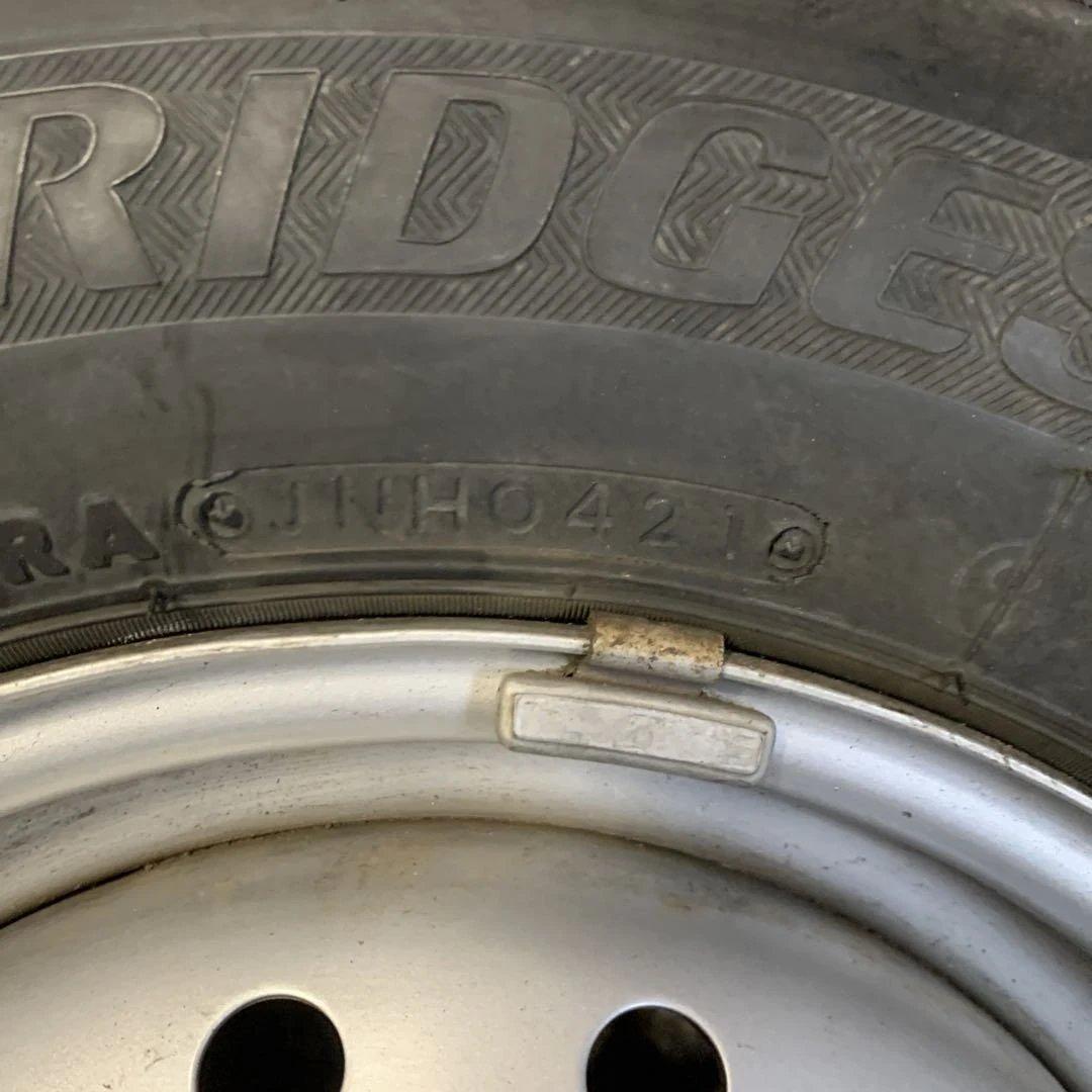 スタッドレス ホイールセット BS W300 145/80R12 LT（青846