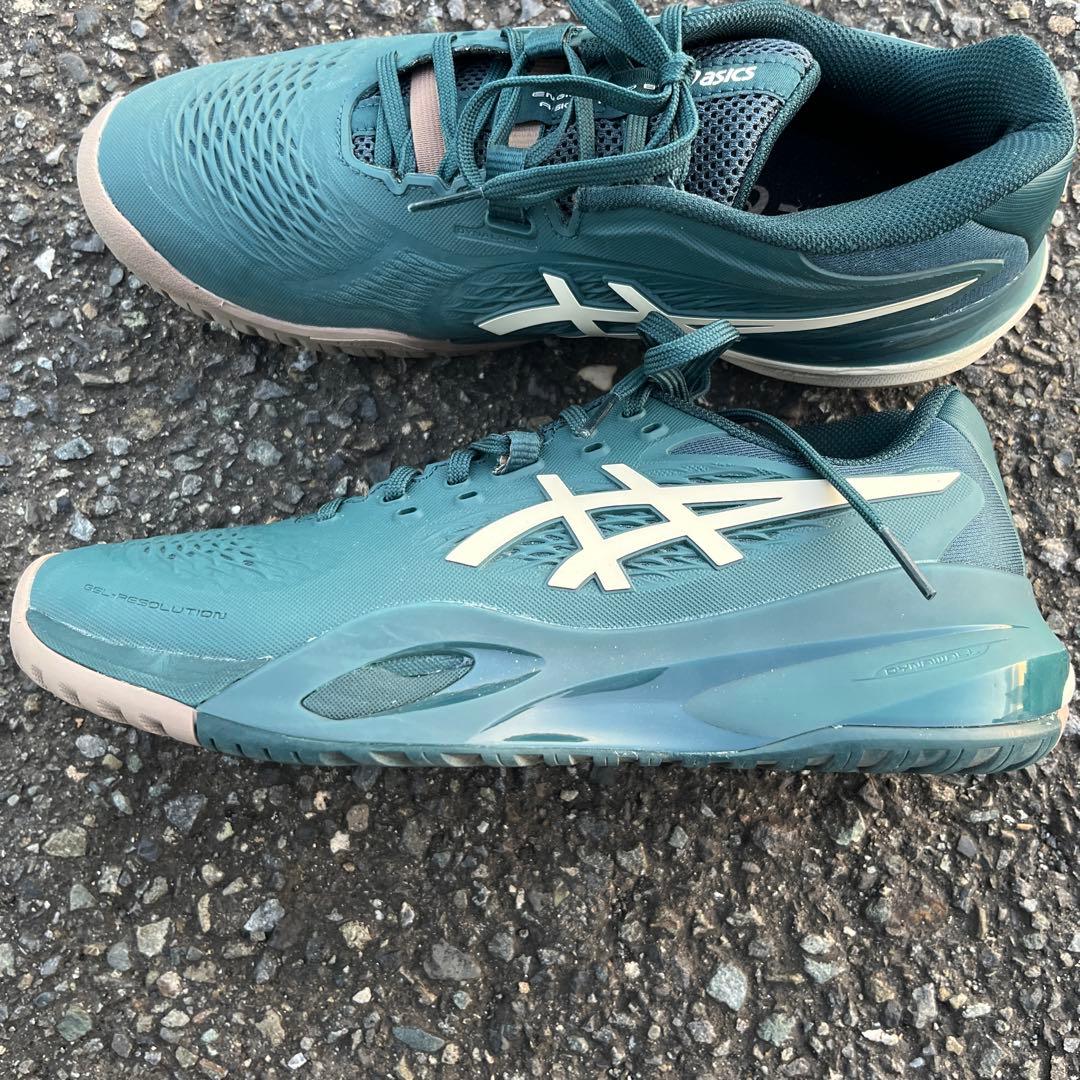 テニスシューズ GEL-RESOLUTION X グリーン25.5cm