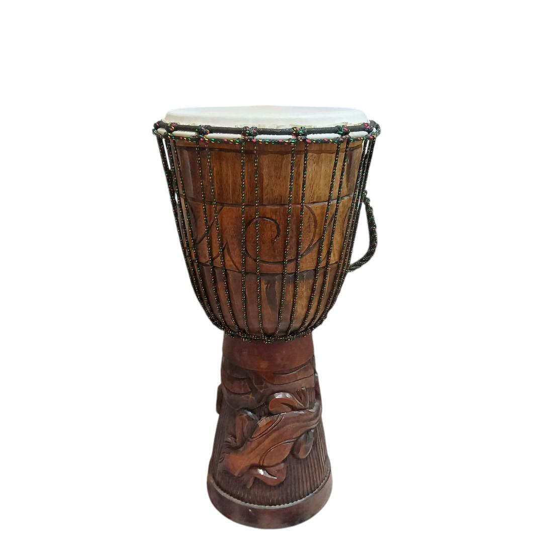 民族楽器 JEMBE ジャンベ アフリカ 打楽器 トカゲ柄