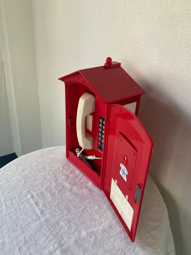 消防用電話ボックス 赤色 電話機付き！
