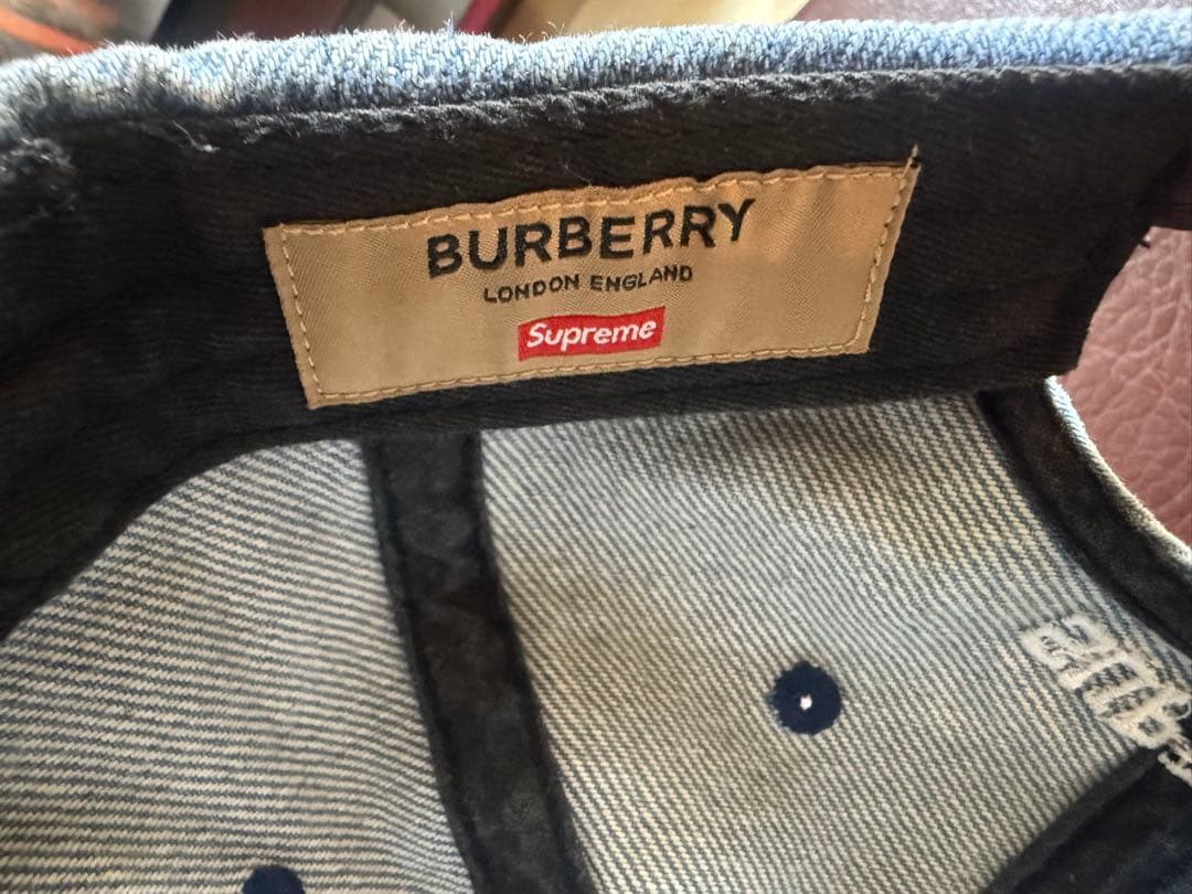supreme BURBERRY コラボベースボールキャップ