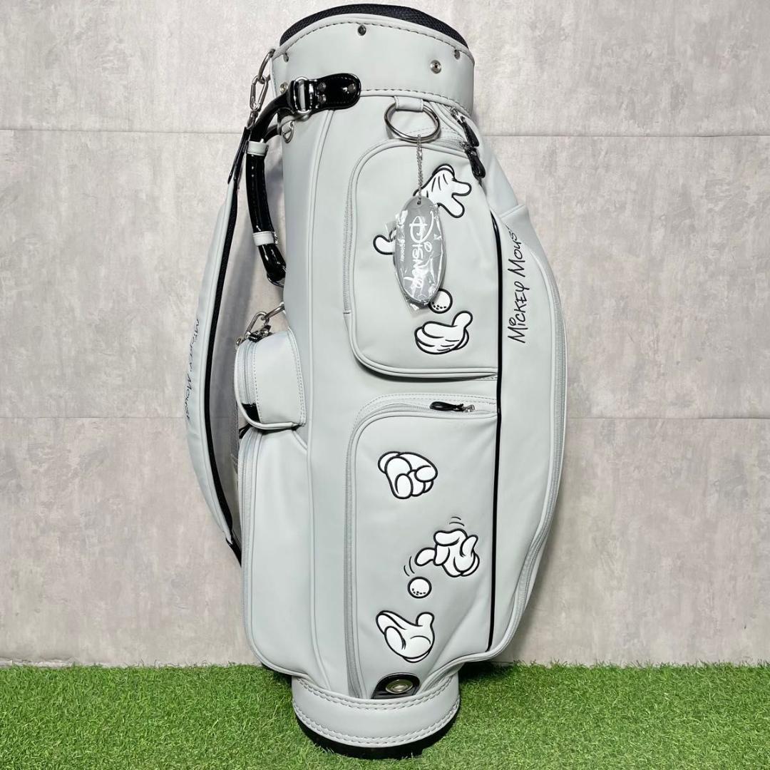 ディズニー ミッキーマウス Disney キャディバッグ ゴルフバッグ グレー