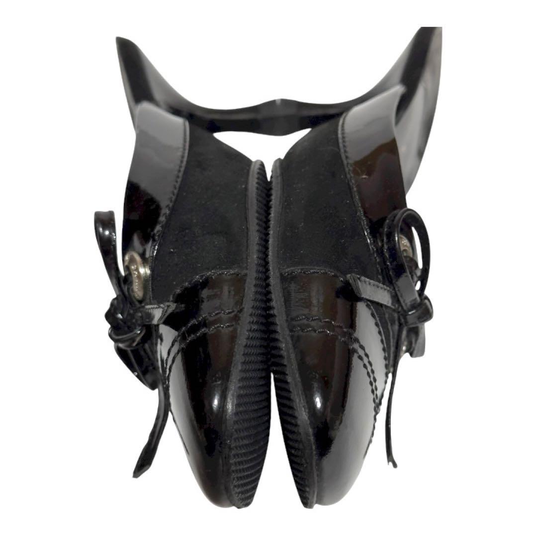 【美品✨】CHANEL ブラックミュール リボン付き