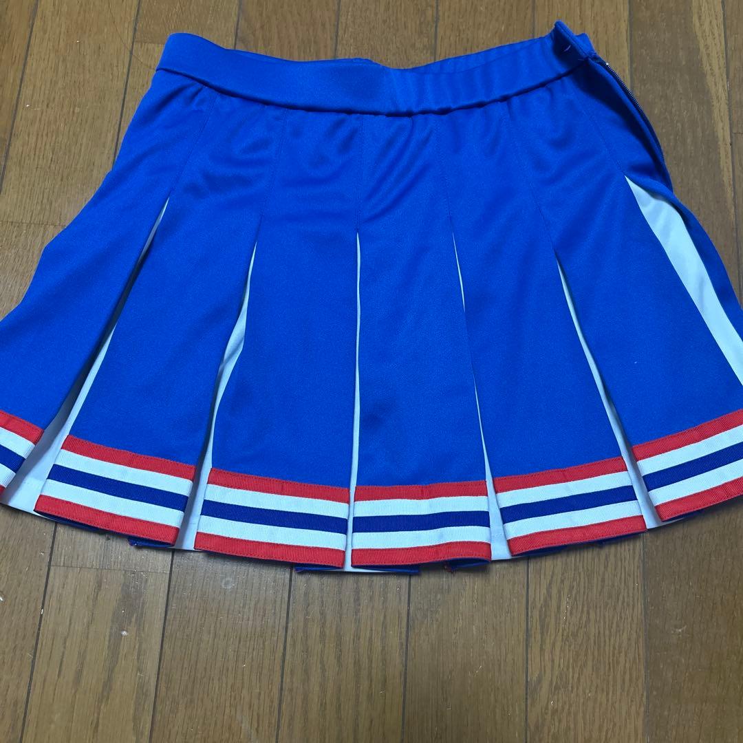 青いチアリーダー衣装 Vネック